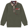 Kix Plaid Detail Green Polo