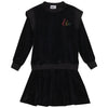 Kix Rib Edge Velour Black Dress