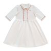 Little Parni Pico Long Sleeves White Dress K646