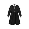Little Parni Girls Collared Black Dress K681.