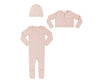 Little Parni Embroidered Collar Baby Cardigan Pink Set K695