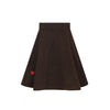 Little Parni Heart Detail Brown Denim Skirt K702