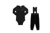 Little Parni Velour Black Overall Set K726