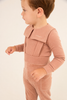 Little Parni Velour Pink Overall Set K726