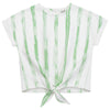 Kix Striped Denim Tie White/Green Shirt