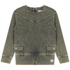 Kix Washed Raw Edge Lime Sweatshirt.