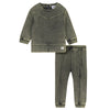 Kix Washed Raw Edge Lime Sweatshirt Set