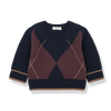 One More In The Family Argylle Dark Blue Pullover