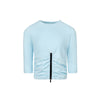 Byke Cropped Zip Sky Blue Tee