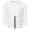 Byke Cropped Zip White Tee