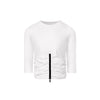 Byke Cropped Zip White Tee