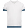 Byke Denim Fringe V-neck White Tee