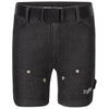 Byke Denim Detailed  Black Wash Short