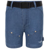 Byke Denim Detailed  Blue Wash Short