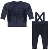 Mann Lionel Navy Baby Lionel Suspenders + Kenzo Mohair Sweater SET