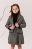 Klai Pleat Houndstooth Grey Skirt