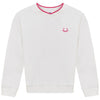 Kix Embroidered Emblem White Sweatshirt