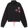 Kix Mushroom Turtleneck Black Sweatshirt