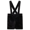 Blumint Black Velvet Bermuda Shorts (& baby suspenders)