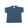 Bopop Denim Snap Collection Shirt with Collar Blue