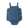 Bopop Denim Snap Collection Romper Blue