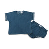 Bopop Denim Snap Collection Baby Set Blue