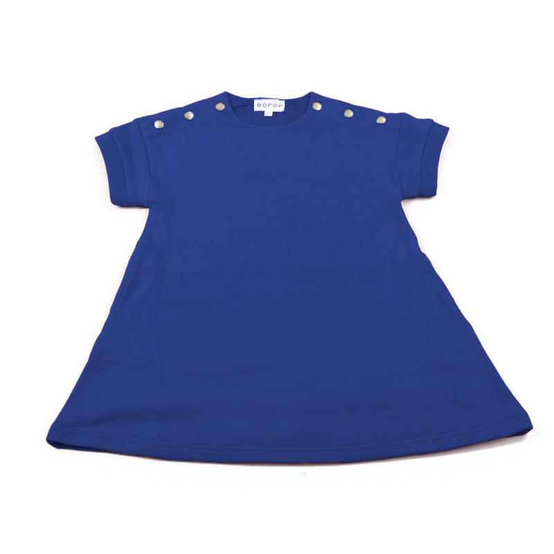 Bopop Snap Collection Short Sleeve Dress Royal Blue 5Y / Royal Blue, Size 5Y | Macaroni Kids Bopop Snap Collection Short Sleeve Dress Royal Blue 5Y / Royal Blue, Size 5Y | Macaroni Kids