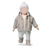 One More In The Family Hooded Beige Jacket