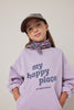 Tocoto Vintage Pockets "My Happy Place" Lilac Sweatshirt