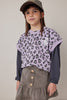 Tocoto Vintage Plush Animal Print Purple Vest