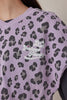 Tocoto Vintage Plush Animal Print Purple Vest