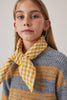 Tocoto Vintage Round Neck Striped Printed Mustard Jersey