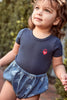 Little Parni Heart Denim Bloomer K601