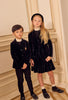 Little Parni Velour Black Blazer K543