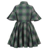 Jessie and James Little Sister Green Quilted Check Dress