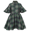 Jessie and James Little Sister Green Quilted Check Dress