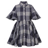 Jessie and James Little Sister Navy white check Dress