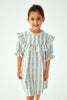 C'era Una Volta Raffaella Blue Stripes Dress
