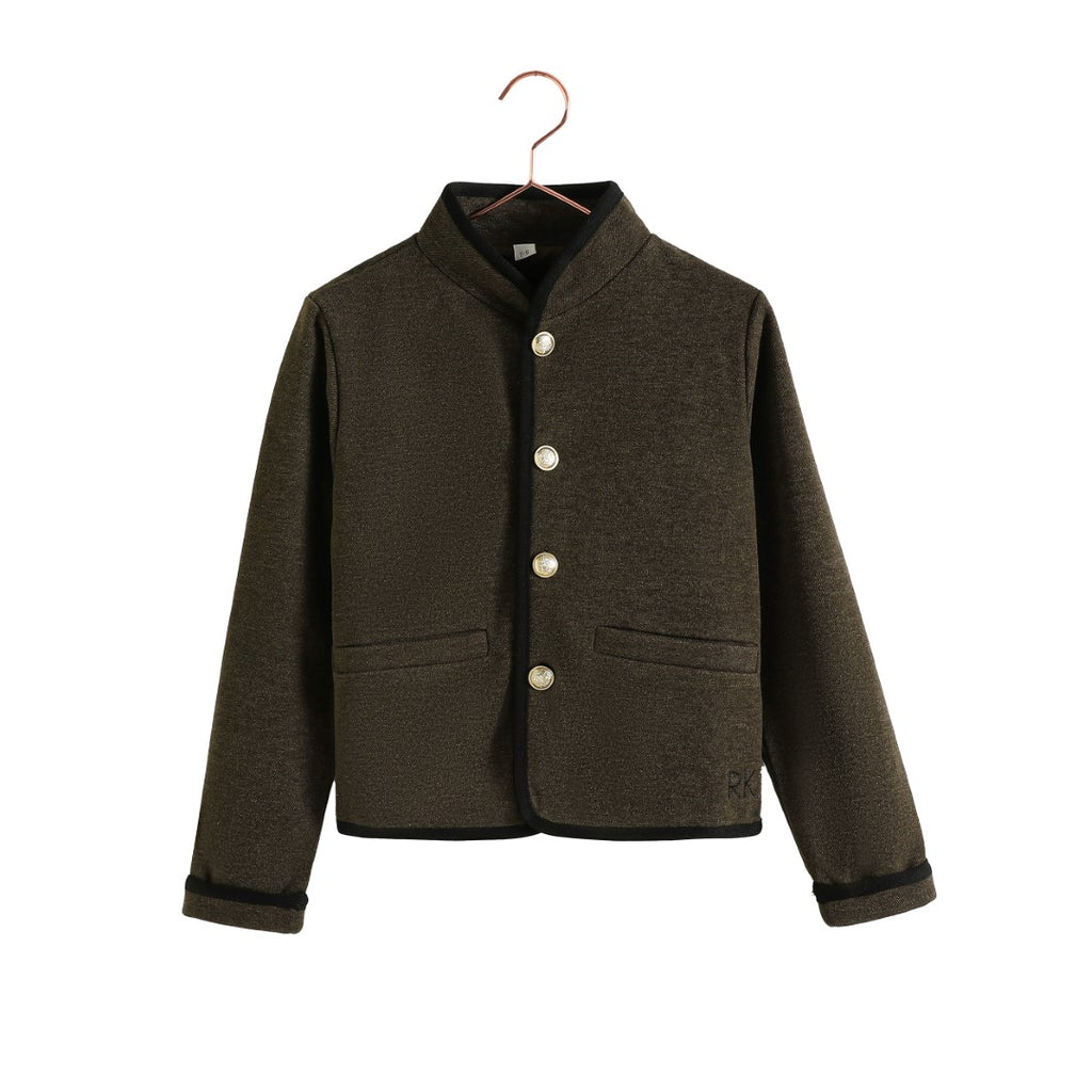 Retrokid Lucas Gold Button Gray/ Navy Jacket.