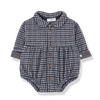 One More In The Family Longsleeve Dark Blue Romper