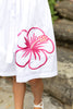 Mode Avant Paris White Two Piece Set with Large Hotpink Flower