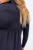 Retrokid Mae Criss Cross Maxi Navy Dress