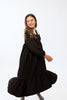 Retrokid Mae Knitted Removable Collar Maxi Black Dress