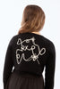 Retrokid Mae Rope Detail Black Cardigan