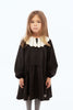 Retrokid Mae Knitted Removable Collar Short Black Dress