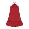 Retrokid Mae Criss Cross Maxi Burgundy Dress