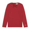 Retrokid Mae Ribbed Collar Burgundy Tshirt