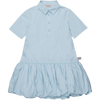 No. 21 Light Blue Short Sleeve Dropwaist Bubble Dress