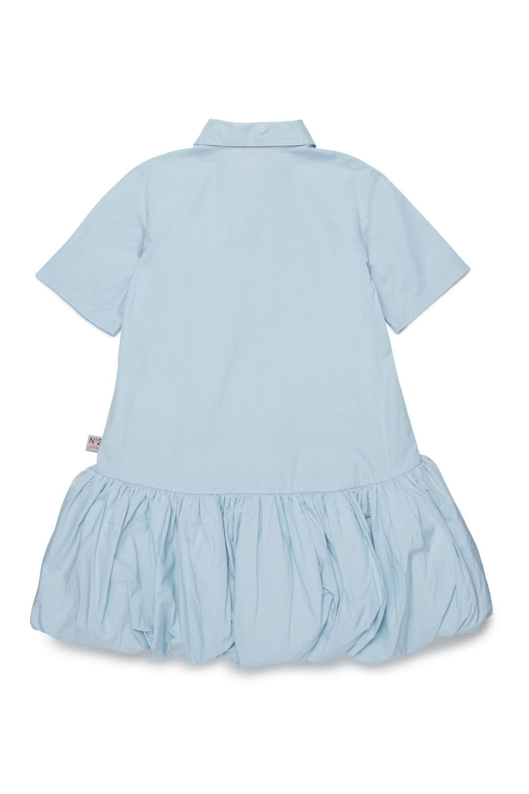 No. 21 Light Blue Short Sleeve Dropwaist Bubble Dress | Macaroni Kids No. 21 Light Blue Short Sleeve Dropwaist Bubble Dress | Macaroni Kids