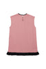 No. 21 Sleeveless Pink Dress with Black Trim